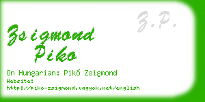 zsigmond piko business card