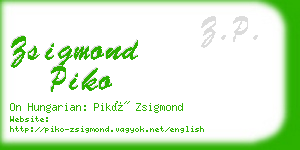 zsigmond piko business card